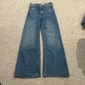 MOTHER Lemon Twist sneak jeans